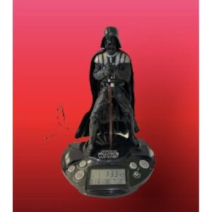 Star Wars Darth Vader Light Saber Radio Alarm Clock Statue 2012 - LIGHTS & SOUND